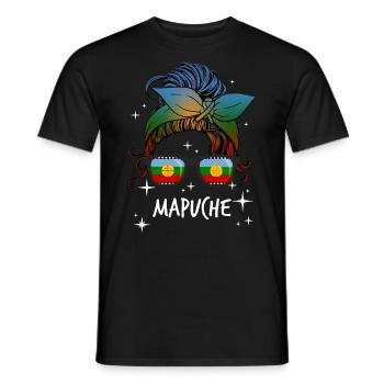 Mapuche - Männer T-Shirt - Schwarz - Vorne - AI Model Male 178 light (178cm)
