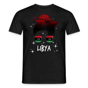 Libyen - Männer T-Shirt - Schwarz - Vorne - AI Model Male 178 light (178cm)