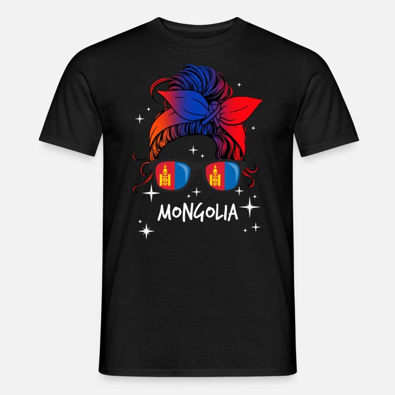 Mongolei - Männer T-Shirt - Schwarz