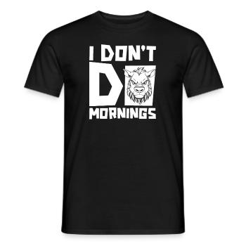 Zebra Funny I Don't Do Mornings - Men's T-Shirt - black - Front - AI Model Male 178 light (178cm)