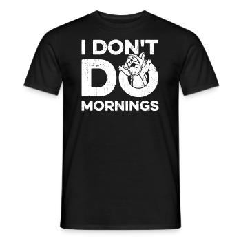 Écureuil Drôle Je ne fais pas les matins - T-shirt homme - noir - Devant - AI Model Male 178 light (178cm)