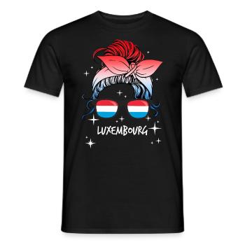 Luxembourg - T-shirt homme - noir - Devant - AI Model Male 178 light (178cm)