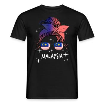 Malaisie - T-shirt homme - noir - Devant - AI Model Male 178 light (178cm)
