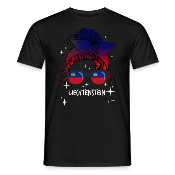 Liechtenstein - Men's T-Shirt - black - Front - AI Model Male 178 light (178cm)