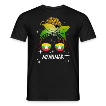 Myanmar - Men's T-Shirt - black - Front - AI Model Male 178 light (178cm)