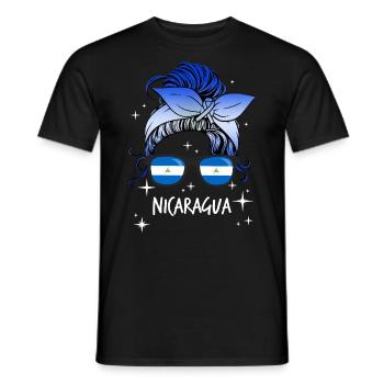 Nicaragua - T-shirt homme - noir - Devant - AI Model Male 178 light (178cm)
