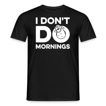 Hamster Or Hamster Drôle Je Ne Fais Pas De Matins - T-shirt homme - noir - Devant - AI Model Male 178 light (178cm)