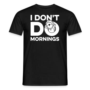 Caméléon Caméléon Drôle Je Ne Fais Pas De Matins - T-shirt homme - noir - Devant - AI Model Male 178 light (178cm)