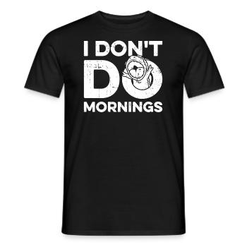 Caméléon Caméléon Drôle Je Ne Fais Pas De Matins - T-shirt homme - noir - Devant - AI Model Male 178 light (178cm)
