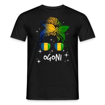 Ogoni - Männer T-Shirt - Schwarz - Vorne - AI Model Male 178 light (178cm)
