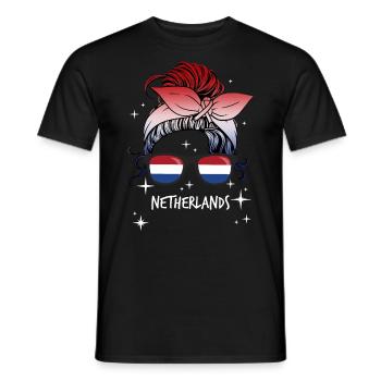 Niederlande - Männer T-Shirt - Schwarz - Vorne - AI Model Male 178 light (178cm)