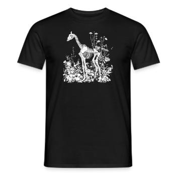 Giraffe Flower Skeleton Flower Animal - Men's T-Shirt - black - Front - AI Model Male 178 light (178cm)