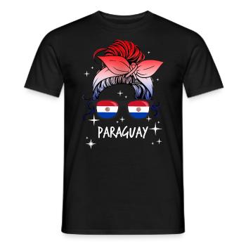Paraguay - Männer T-Shirt - Schwarz - Vorne - AI Model Male 178 light (178cm)