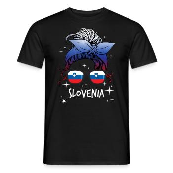 Slowenien - Männer T-Shirt - Schwarz - Vorne - AI Model Male 178 light (178cm)
