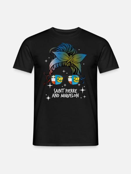 Saint Pierre and Miquelon - Men's T-Shirt - black