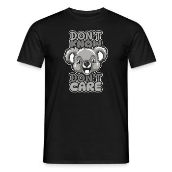 Koalabär Lustig Dont Know Dont Care - Männer T-Shirt - Schwarz - Vorne - AI Model Male 178 light (178cm)