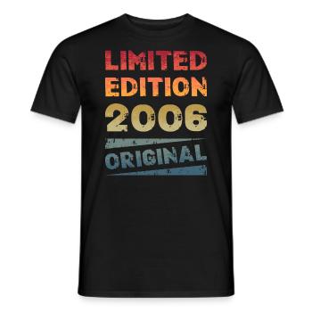 Limited Edition 18th Birthday Party Vintage 2006 - Men's T-Shirt - black - Front - AI Model Male 178 light (178cm)
