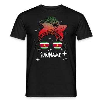 Suriname - T-shirt homme - noir - Devant - AI Model Male 178 light (178cm)