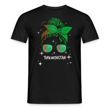 Turkmenistan - Männer T-Shirt - Schwarz - Vorne - AI Model Male 178 light (178cm)