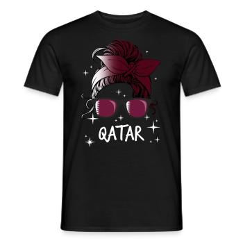 Qatar - Men's T-Shirt - black - Front - AI Model Male 178 light (178cm)