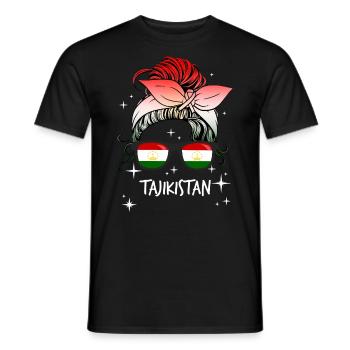 Tadjikistan (en anglais) - T-shirt homme - noir - Devant - AI Model Male 178 light (178cm)