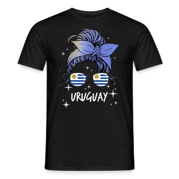 Uruguay - Männer T-Shirt - Schwarz - Vorne - AI Model Male 178 light (178cm)