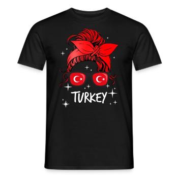 Turkey - Men's T-Shirt - black - Front - AI Model Male 178 light (178cm)