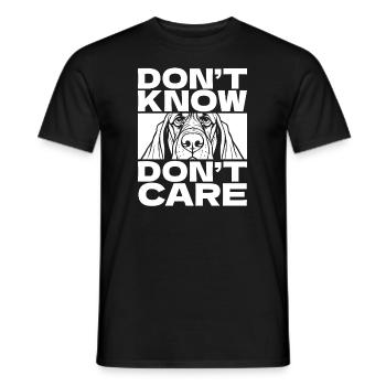 Bassett Chien Drôle Ne Pas Savoir Ne Pas Se Soucier - T-shirt homme - noir - Devant - AI Model Male 178 light (178cm)