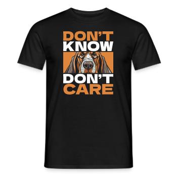 Bassett Chien Drôle Ne Pas Savoir Ne Pas Se Soucier - T-shirt homme - noir - Devant - AI Model Male 178 light (178cm)