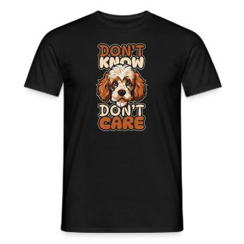 Pudel Witzig Dont Know Dont Care - Männer T-Shirt - Schwarz - Vorne - AI Model Male 178 light (178cm)