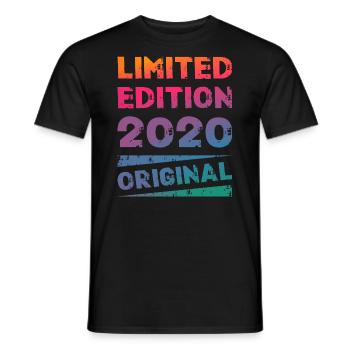Édition Limitée Fête d’Anniversaire Millésime 2020 - T-shirt homme - noir - Devant - AI Model Male 178 light (178cm)