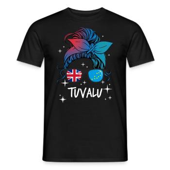 Tuvalu - T-shirt homme - noir - Devant - AI Model Male 178 light (178cm)
