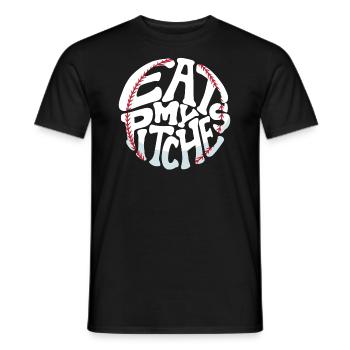 Baseball Funny - Men's T-Shirt - black - Front - AI Model Male 178 light (178cm)