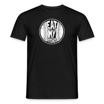 Baseball Funny - Men's T-Shirt - black - Front - AI Model Male 178 light (178cm)