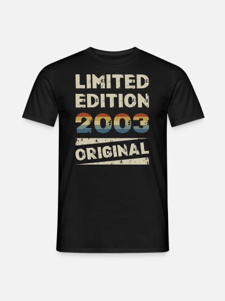 Limited Edition 21 Geburtstag Party Jahrgang 2003 - Männer T-Shirt - Schwarz