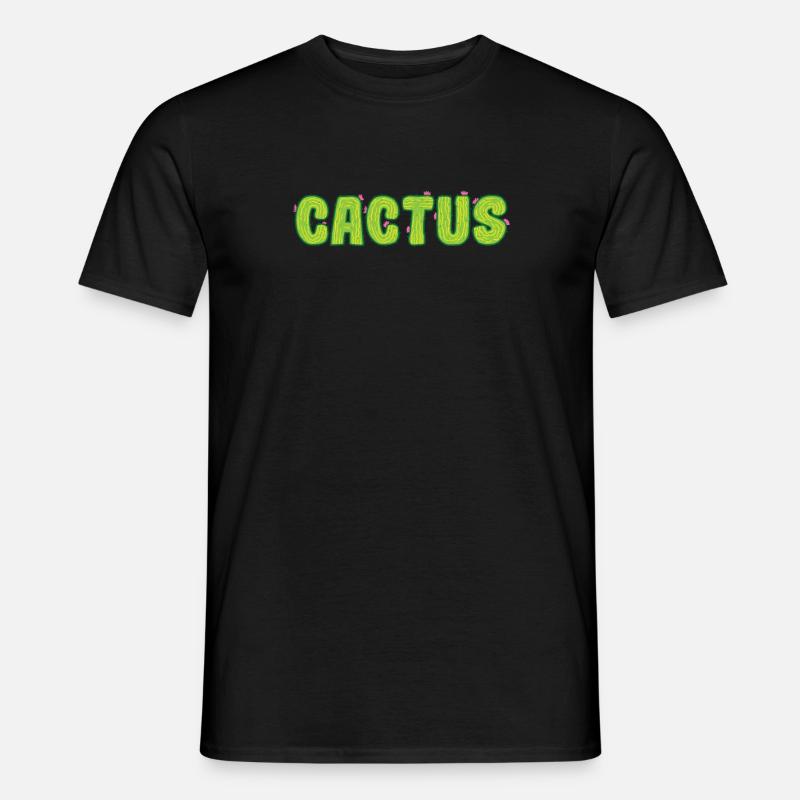 Fleur de plante de cactus - T-shirt homme - noir