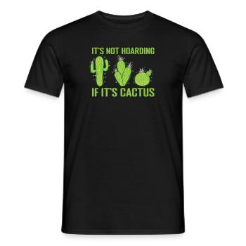 Ce n’est pas de la thésaurisation si c’est une plante de cactus - T-shirt homme - noir - Devant - AI Model Male 178 light (178cm)