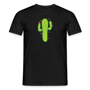 classic desert cactus plant - Men's T-Shirt - black - Front - AI Model Male 178 light (178cm)