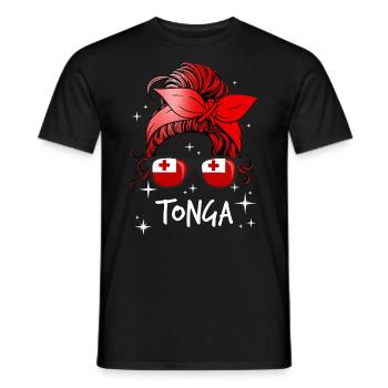 Tonga - T-shirt homme - noir - Devant - AI Model Male 178 light (178cm)