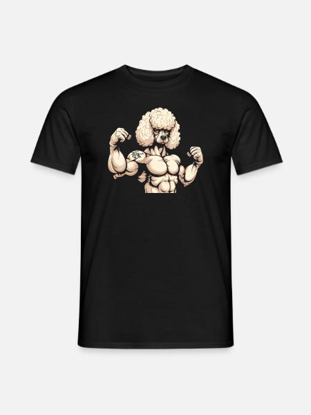 Poodle I Love Mom - Men's T-Shirt - black