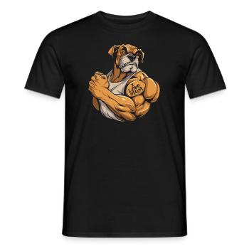 Bouledogue que j’aime maman - T-shirt homme - noir - Devant - AI Model Male 178 light (178cm)