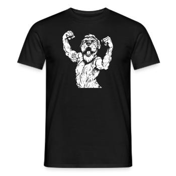 Wheaten Terrier J’aime Maman - T-shirt homme - noir - Devant - AI Model Male 178 light (178cm)
