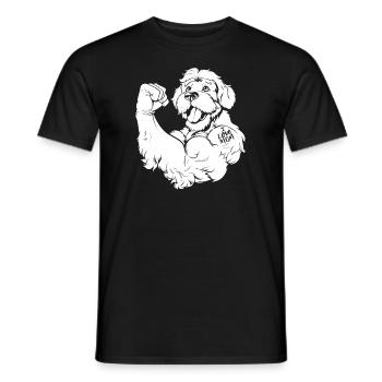 Golden Doodle I Love Mom - Men's T-Shirt - black - Front - AI Model Male 178 light (178cm)