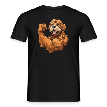 Golden Doodle I Love Mom - Men's T-Shirt - black - Front - AI Model Male 178 light (178cm)