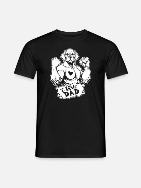 Labrador I Love Dad - Men's T-Shirt - black