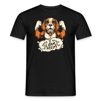 Beagle I Love Dad - Männer T-Shirt - Schwarz - Vorne - AI Model Male 178 light (178cm)