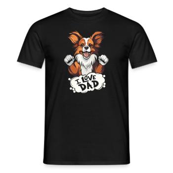 Papillon I Love Dad - Männer T-Shirt - Schwarz - Vorne - AI Model Male 178 light (178cm)