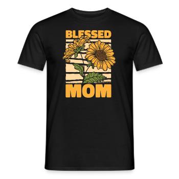 Sonnenblumen Mama Sunflower Mom - Männer T-Shirt - Schwarz - Vorne - AI Model Male 178 light (178cm)