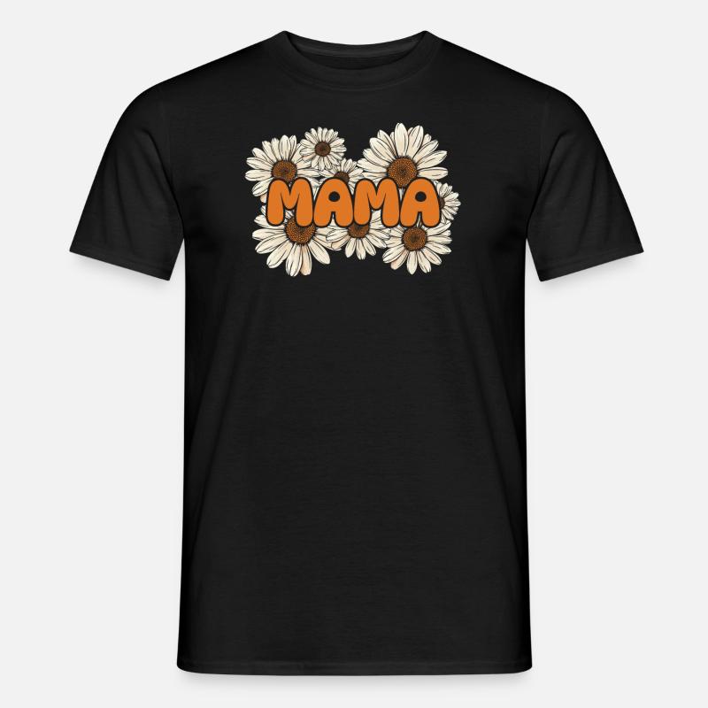 Gänseblume Mama Mutter Daisy Mom - T-shirt homme - noir