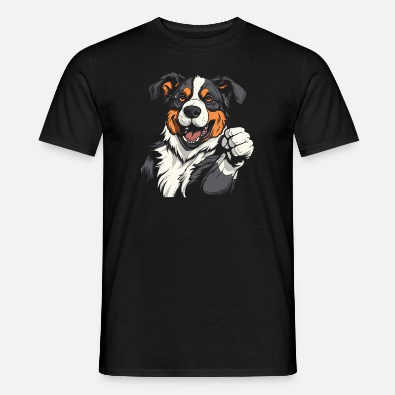 Border Collie Cool - Männer T-Shirt - Schwarz
